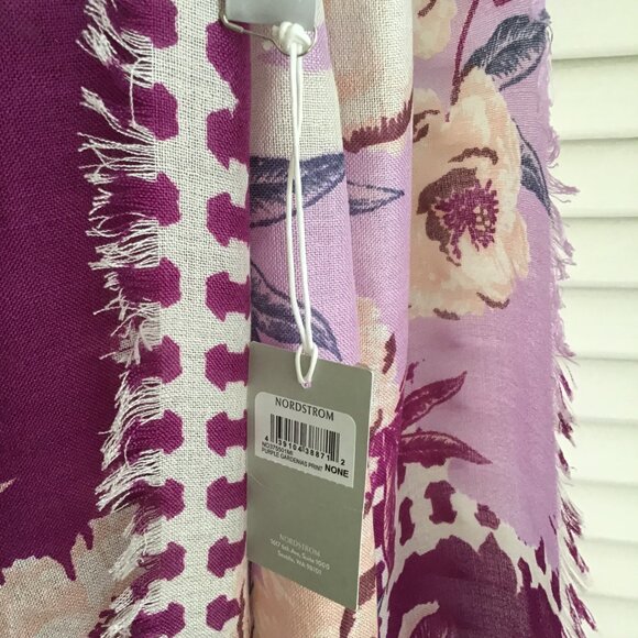 Cashmere and Silk Scarf/Wrap Mauves Gardenia Design - Picture 7 of 12